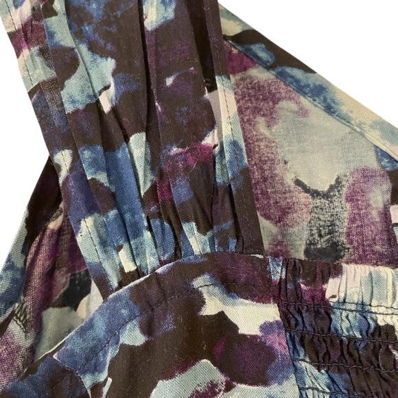 Papa Vancouver Blue and White Flutter Sleeve V-Neck Sundress NWT - Picture 11 of 14